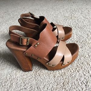 Kork-Ease 2 Tone Leather Platform Sandal 6